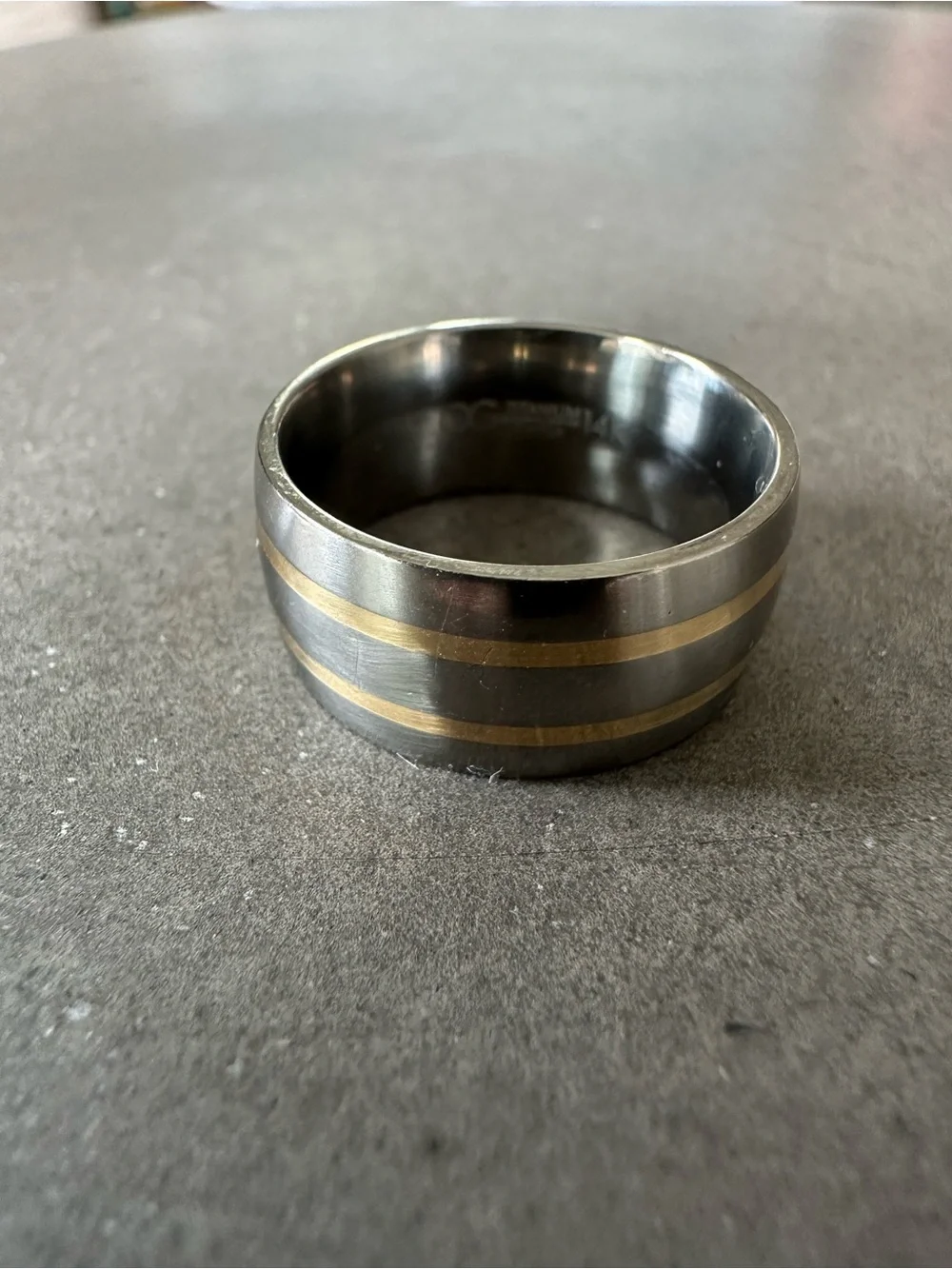 QG Titanium & 14k Comfort Fit 10mm Wedding Band